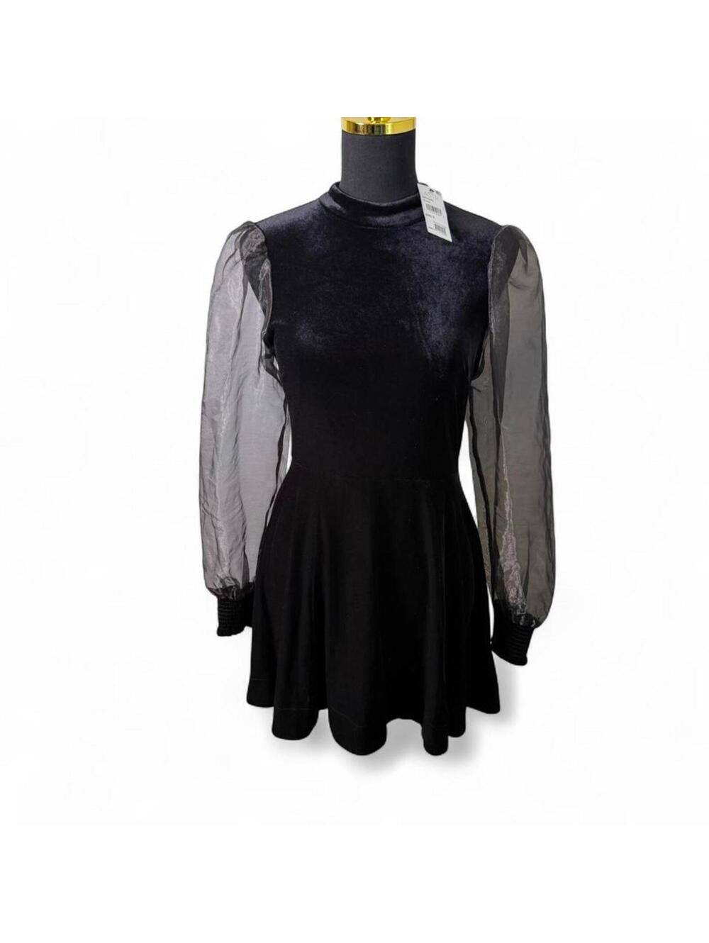 NWT ASTR The Label Women's Black 60's Mini Dress sz Small